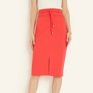 NWT - Ann Taylor Coral Midi- Skirt